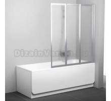 Шторка на ванну Ravak VS3 130 Grape, профиль сатин