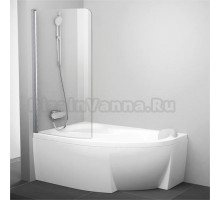 Шторка на ванну Ravak Rosa CVSK1 140/150 L Transparent, профиль блестящий