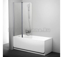 Шторка на ванну Ravak CVS2-100 L Transparent, профиль блестящий