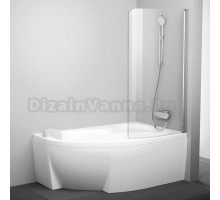 Шторка на ванну Ravak Rosa CVSK1 140/150 R Transparent, профиль сатин
