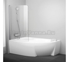Шторка на ванну Ravak Rosa CVSK1 160/170 L Transparent, профиль сатин