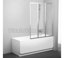 Шторка на ванну Ravak VS3 115 Rain, профиль сатин