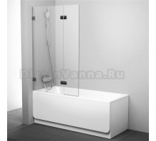 Шторка на ванну Ravak BVS2-100 L Transparent, фурнитура хром