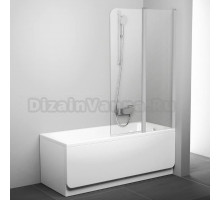 Шторка на ванну Ravak CVS2-100 R Transparent, профиль сатин