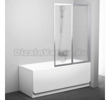 Шторка на ванну Ravak VS2 105 Grape, профиль сатин