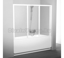 Шторка на ванну Ravak AVDP3-160 Transparent, профиль белый