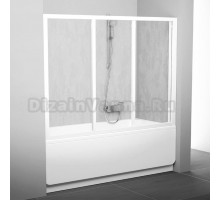 Шторка на ванну Ravak AVDP3-160 Rain, профиль белый