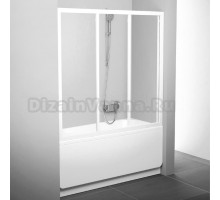 Шторка на ванну Ravak AVDP3-120 Transparent, профиль белый