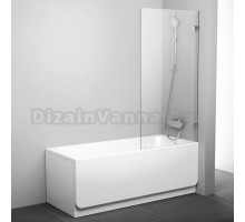 Шторка на ванну Ravak BVS1-80 Transparent, фурнитура хром