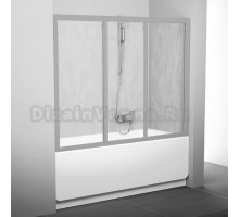 Шторка на ванну Ravak AVDP3-150 Rain, профиль сатин