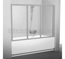 Шторка на ванну Ravak AVDP3-180 Grape, профиль сатин