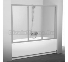 Шторка на ванну Ravak AVDP3-180 Transparent, профиль сатин