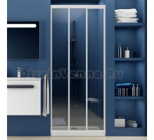 Душевая дверь в нишу Ravak ASDP3-80 Transparent, профиль белый