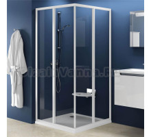 Душевой уголок Ravak SRV2-80 S Transparent, профиль белый