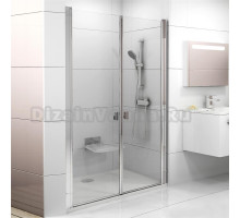 Душевая дверь в нишу Ravak CSDL2-120 Transparent, профиль блестящий