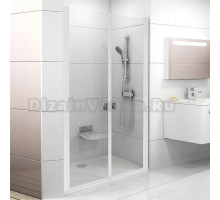 Душевая дверь в нишу Ravak CSDL2-110 Transparent, профиль белый