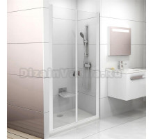 Душевая дверь в нишу Ravak CSDL2-90 Transparent, профиль белый