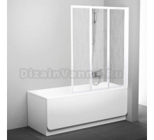 Шторка на ванну Ravak VS3 115 Rain, профиль белый