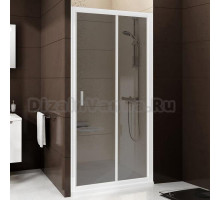 Душевая дверь в нишу Ravak BLDP2-100 Grape, профиль белый