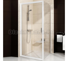 Душевой уголок Ravak BLDP2-100+BLPS Grape, профиль белый