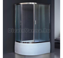 Душевой уголок Royal Bath RB 8120BK-C-CH R, с поддоном