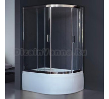 Душевой уголок Royal Bath RB 8120BK-T-CH L, с поддоном