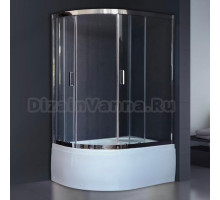 Душевой уголок Royal Bath RB 8120BK-T-CH R, с поддоном