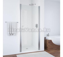 Душевая дверь в нишу Vegas Glass EP 60 08 01 профиль глянцевый хром, стекло прозрачное