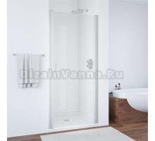 Душевая дверь в нишу Vegas Glass EP 60 07 01 профиль матовый хром, стекло прозрачное