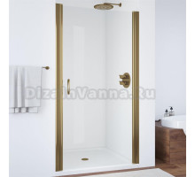 Душевая дверь в нишу Vegas Glass EP 80 05 01 профиль бронза, стекло прозрачное
