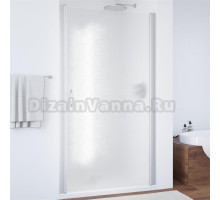 Душевая дверь в нишу Vegas Glass EP 85 07 02 профиль матовый хром, стекло шиншилла