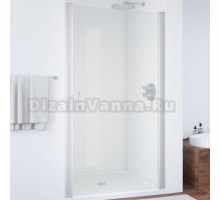 Душевая дверь в нишу Vegas Glass EP 95 07 01 профиль матовый хром, стекло прозрачное