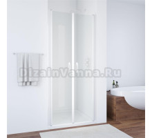 Душевая дверь в нишу Vegas Glass E2P 70 01 01 профиль белый, стекло прозрачное