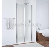 Душевая дверь в нишу Vegas Glass E2P 70 08 01 профиль глянцевый хром, стекло прозрачное