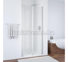 Душевая дверь в нишу Vegas Glass E2P 70 07 01 профиль матовый хром, стекло прозрачное