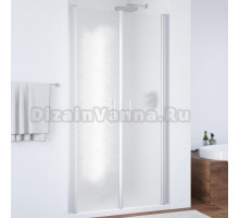 Душевая дверь в нишу Vegas Glass E2P 75 07 02 профиль матовый хром, стекло шиншилла