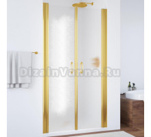 Душевая дверь в нишу Vegas Glass E2P 75 09 02 профиль золото, стекло шиншилла