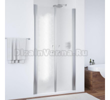 Душевая дверь в нишу Vegas Glass E2P 80 08 02 профиль глянцевый хром, стекло шиншилла