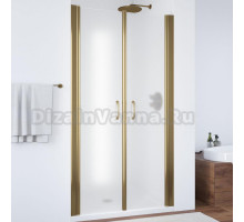 Душевая дверь в нишу Vegas Glass E2P 80 05 10 профиль бронза, стекло сатин