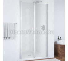 Душевая дверь в нишу Vegas Glass E2P 85 07 01 профиль матовый хром, стекло прозрачное