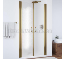 Душевая дверь в нишу Vegas Glass E2P 85 05 02 профиль бронза, стекло шиншилла