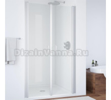 Душевая дверь в нишу Vegas Glass E2P 95 07 01 профиль матовый хром, стекло прозрачное