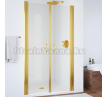 Душевая дверь в нишу Vegas Glass E2P 95 09 01 профиль золото, стекло прозрачное
