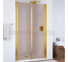 Душевая дверь в нишу Vegas Glass E2P 95 09 05 профиль золото, стекло бронза