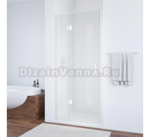 Душевая дверь в нишу Vegas Glass AFP 100 01 01 L профиль белый, стекло прозрачное