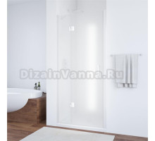 Душевая дверь в нишу Vegas Glass AFP 100 01 10 L профиль белый, стекло сатин