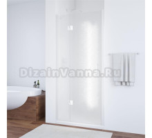 Душевая дверь в нишу Vegas Glass AFP 100 01 02 L профиль белый, стекло шиншилла