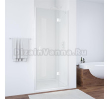 Душевая дверь в нишу Vegas Glass AFP 100 01 01 R профиль белый, стекло прозрачное
