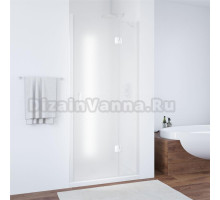 Душевая дверь в нишу Vegas Glass AFP 100 01 10 R профиль белый, стекло сатин