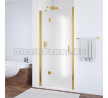 Душевая дверь в нишу Vegas Glass AFP 100 09 02 L профиль золото, стекло шиншилла